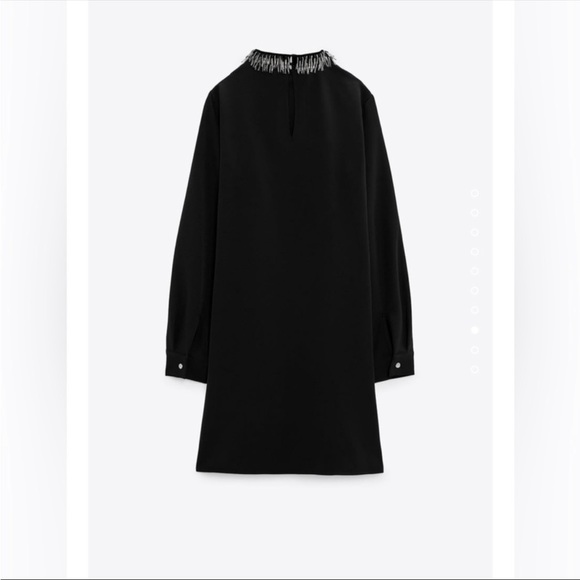 Zara beaded collar mini dress size L - Picture 2 of 16